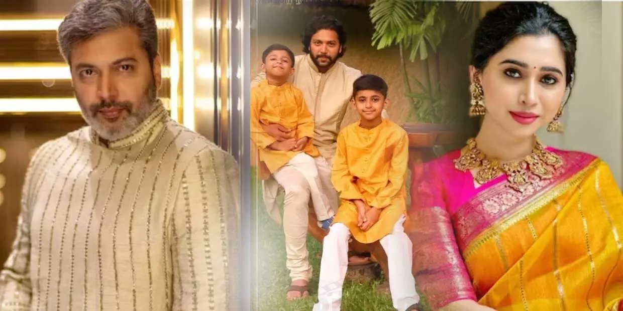 jayam ravi, aarthi and children jayam ravi, aarthi and children