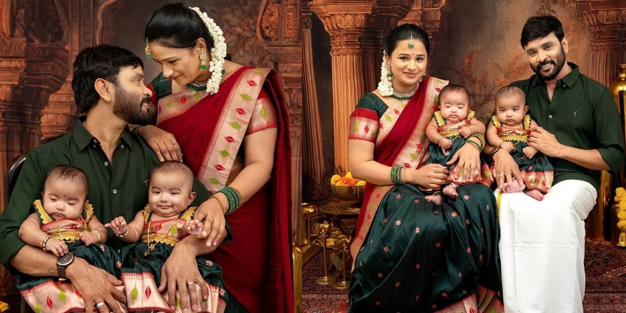 இரட்டை பெண் குழந்தைகளின் முகங்களை வெளிக்காட்டிய சினேகன்!.. அப்பாவுக்கு ஒரே பூரிப்புதான்!.. இரட்டை பெண் குழந்தைகளின் முகங்களை வெளிக்காட்டிய சினேகன்!.. அப்பாவுக்கு ஒரே பூரிப்புதான்!..
