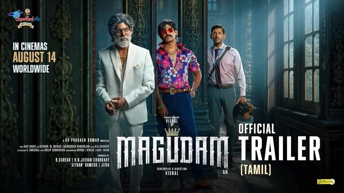 விஷாலோட மகுடம் டிரைலர் ரிலீஸ்!.. அப்பா மகனின் ஆக்‌ஷன், காமெடி அட்டகாசம்!..