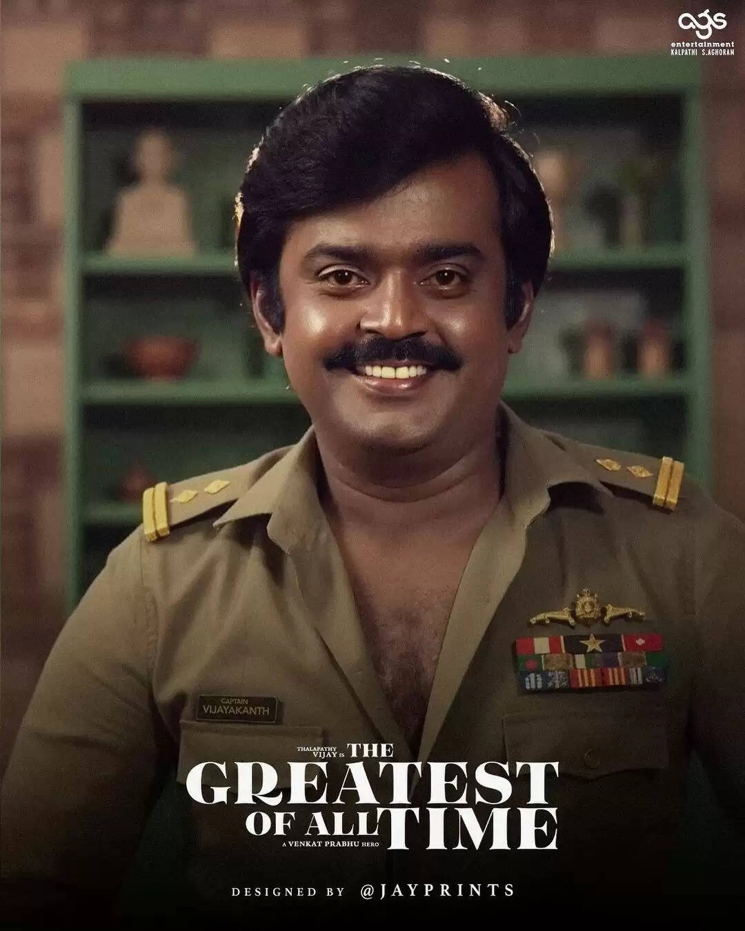 கோட் படத்தில் இதுதான் விஜயகாந்தின் லுக்கா?!.. கேப்டன் செம க்யூட்டா இருக்காரே!....