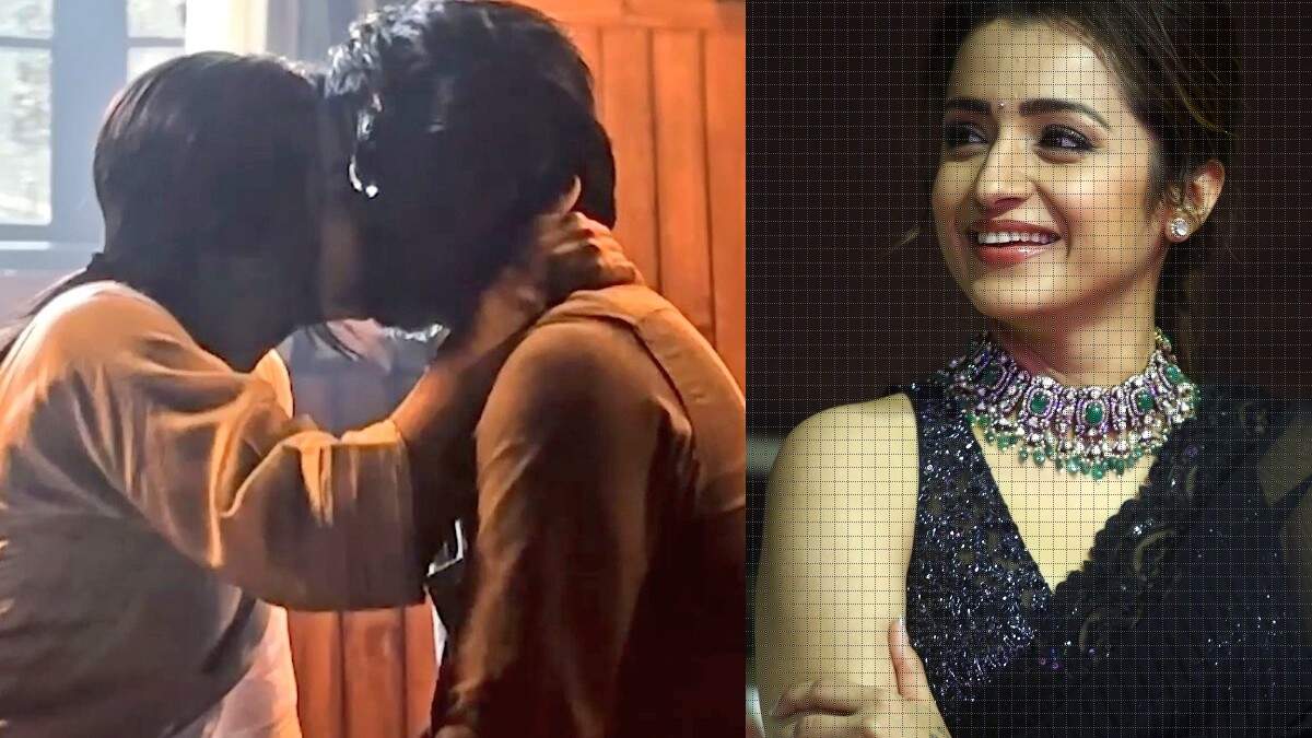 SCRIPT'ல அந்த சீனே இல்ல&hellip;. திடீர்னு முத்தம் கொடுத்த திரிஷா - ஷாக்கான ஸ்டார்!