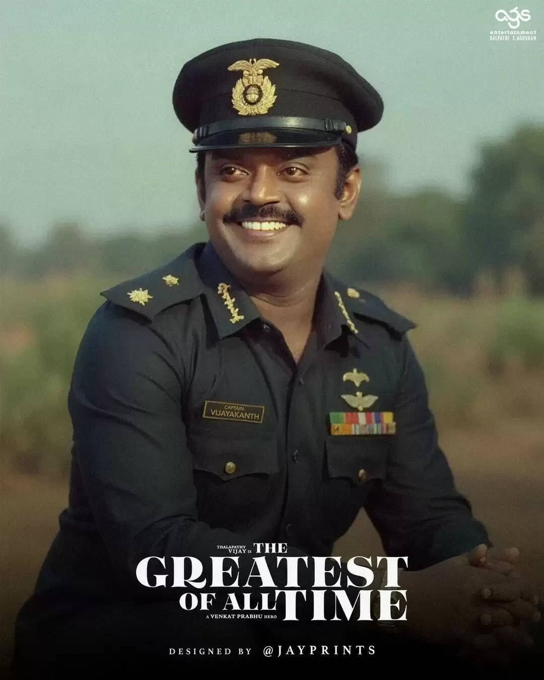கோட் படத்தில் இதுதான் விஜயகாந்தின் லுக்கா?!.. கேப்டன் செம க்யூட்டா இருக்காரே!....