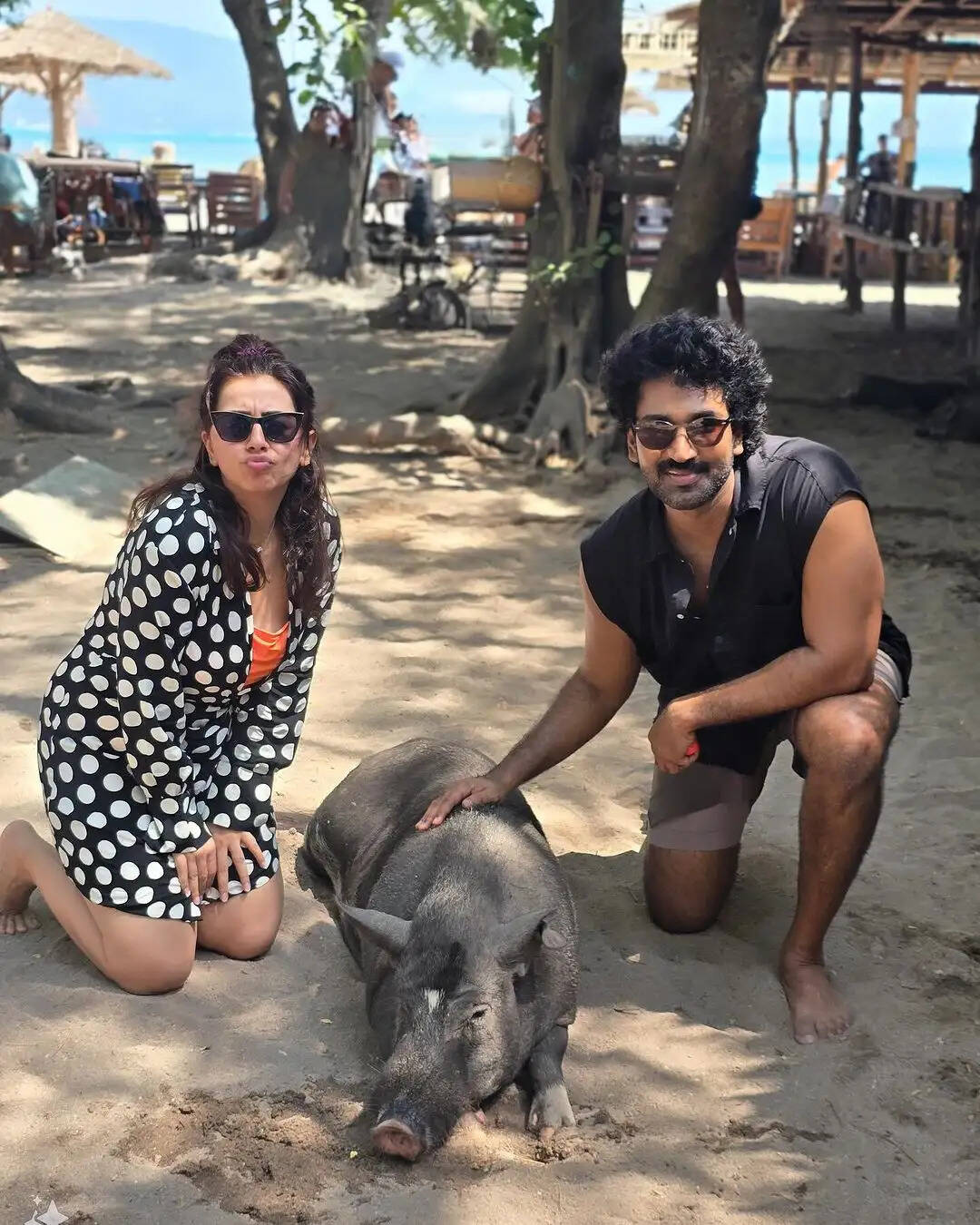 பன்னியுடன் போஸ் கொடுத்த பிரபல நடிகை!.. மூஞ்ச வேற அப்படியே வச்சு.. காலக்கொடுமை!..