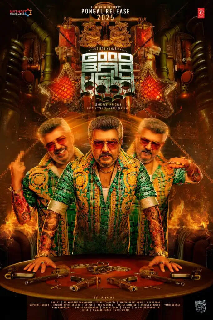 கை முழுவதும் டாட்டூ! வித்தியாசமான கெட்டப்பில் அஜித்.. வெளியான குட் பேட் அக்லியின் போஸ்டர்