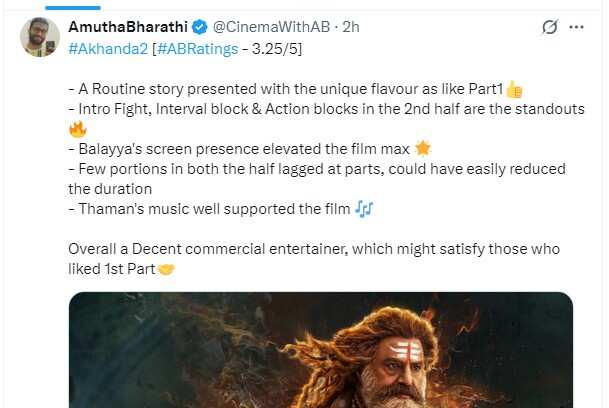 Akhanda2: கூஸ்பம்ஸ் இருக்கு.. ஆனா படம் ஆவரேஜ்!.. அகாண்டா 2 டிவிட்டர் ரிவ்யூ!&hellip;
