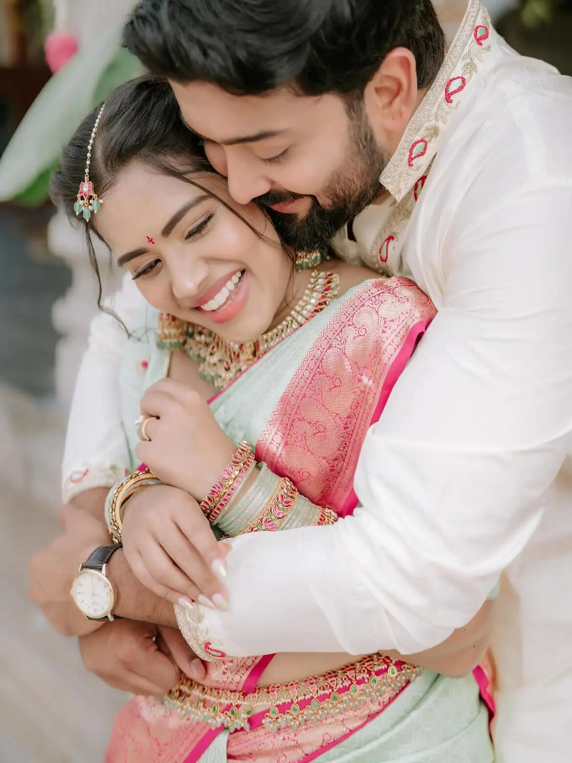 Aarthi Subash Pawan Ravindra engagemen