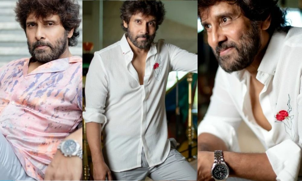 55 வயசாகியும் இந்த மனுஷன் என்னமா இருக்காரு… இணையத்தில் வைரலாகும் விக்ரம்!