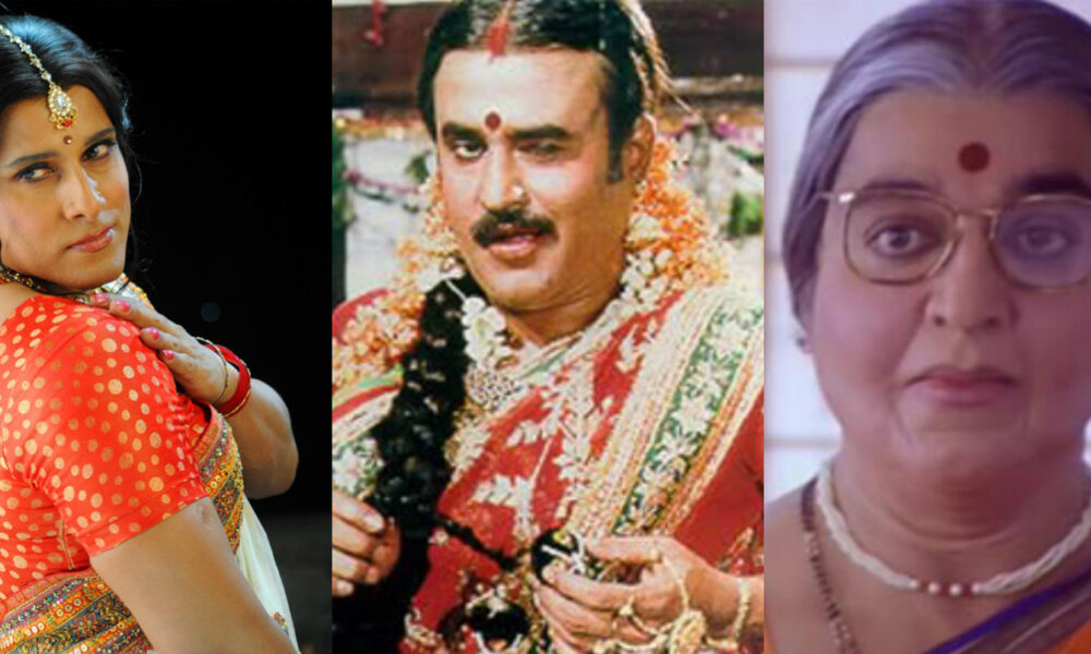 லேடி கெட்டப்பில் கலக்கிய தமிழ் மாஸ் நடிகர்கள்!.. இவர் மட்டும் மிஸ் ஆயிட்டாரே?..